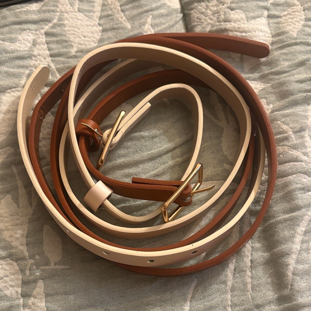 Elegant Brown and Cream Women's Belts